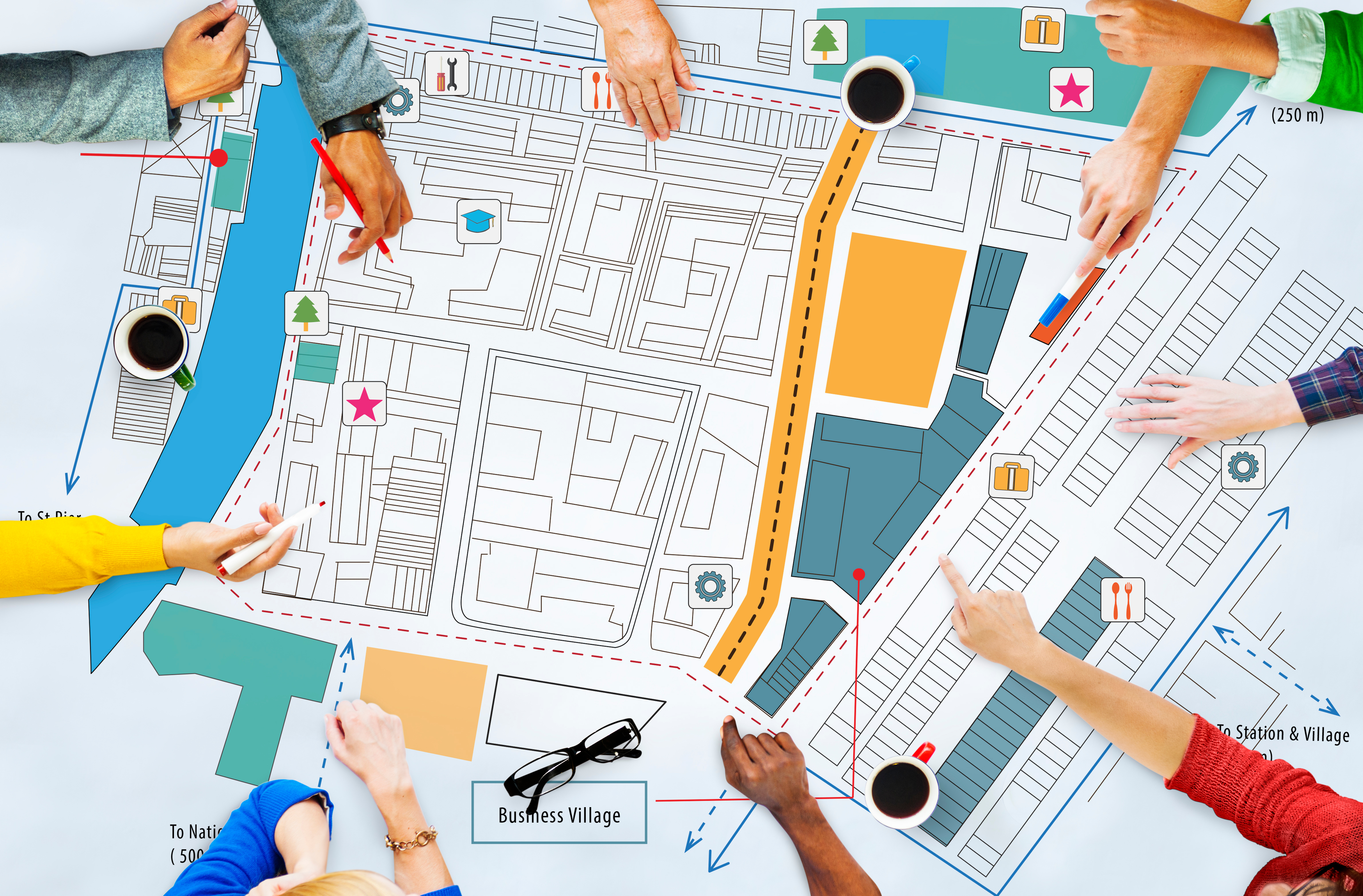 City Urban Blueprint Plan Infrastacture Concept